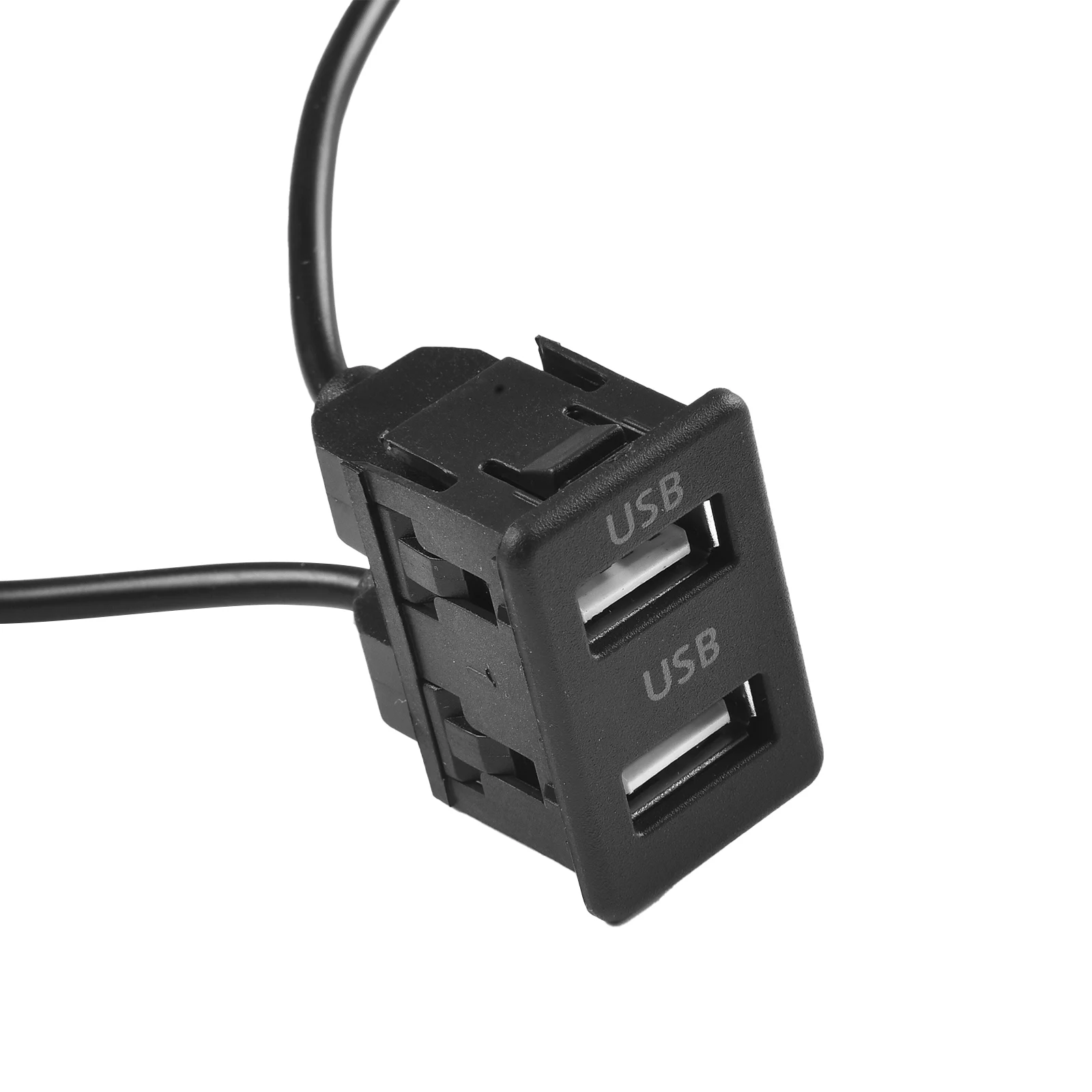 145cm Dual USB Port Panel Interface Extension Cable for Car For Dash Mount with Flush Mount Design and 4pin+6pin Connector