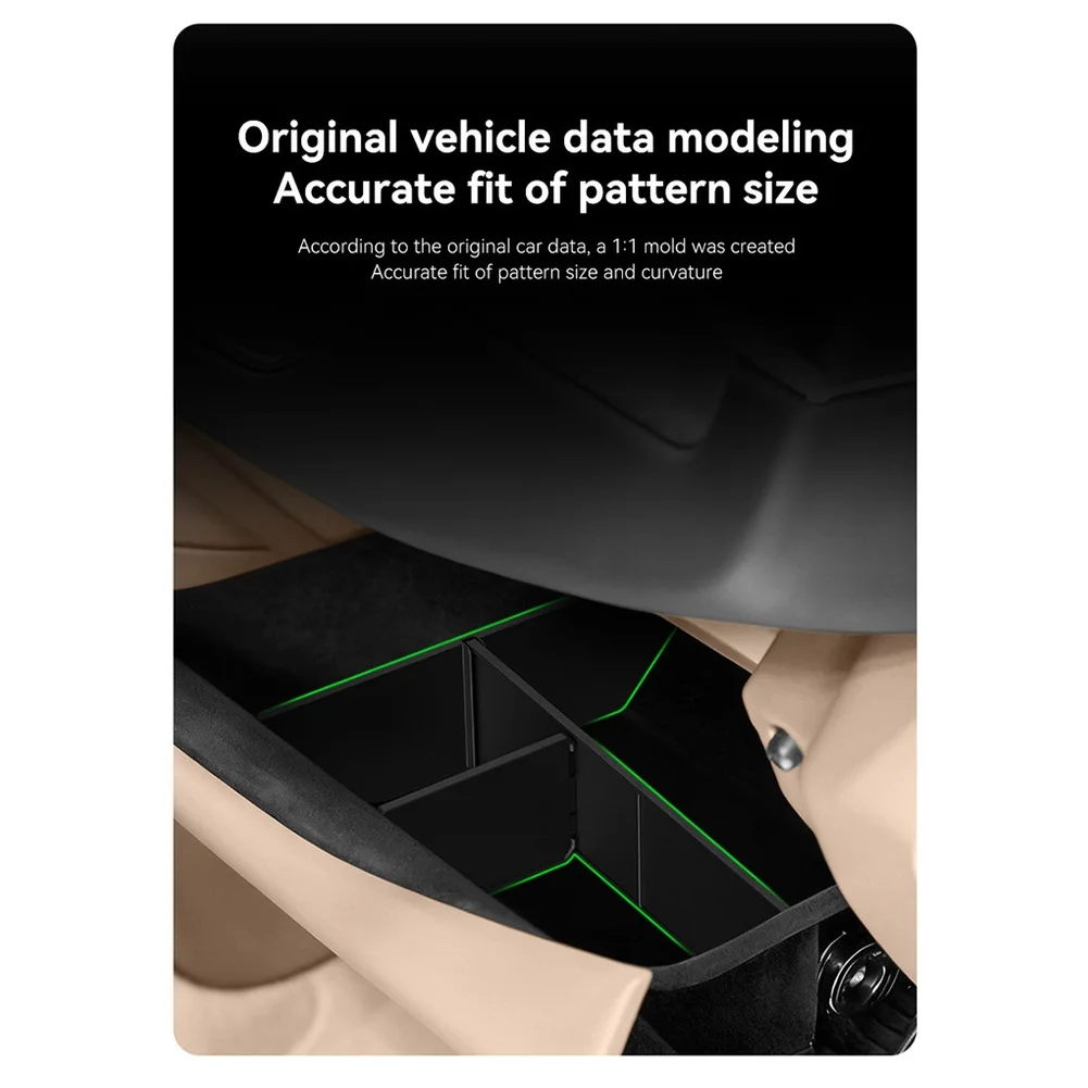 

4pcs Car Glove Box Partition ABS For KIA For EV9 2024-2025 27.5*6.6*0.6cm Partition Accessories With Multi-Layer Compartments