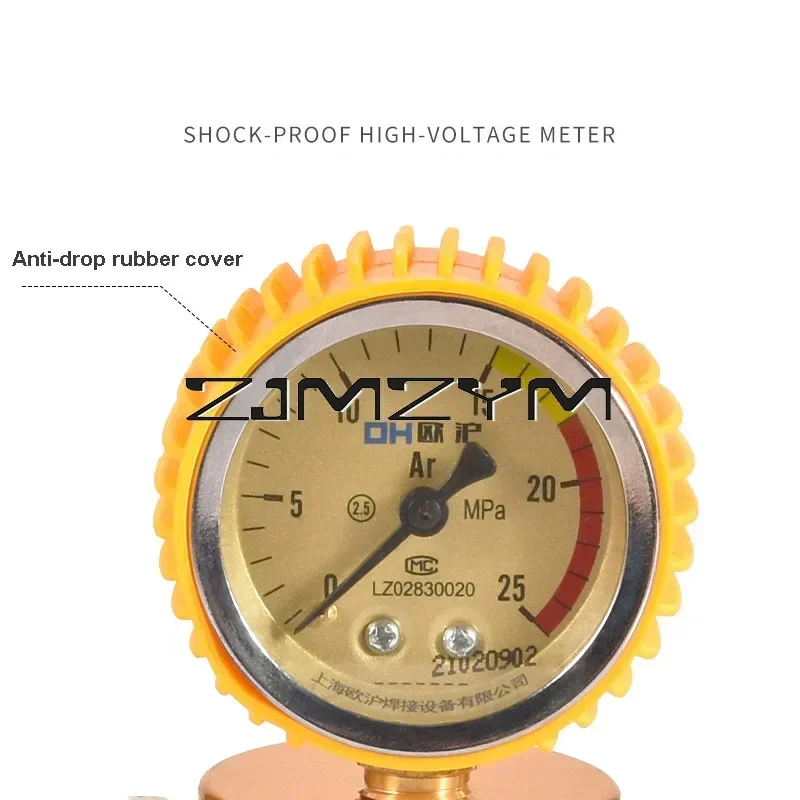 Dual Output Argon Regulator Flowmeter Argon Gas Meter Pressure Reducing Valve for Argon Arc Welding Machine