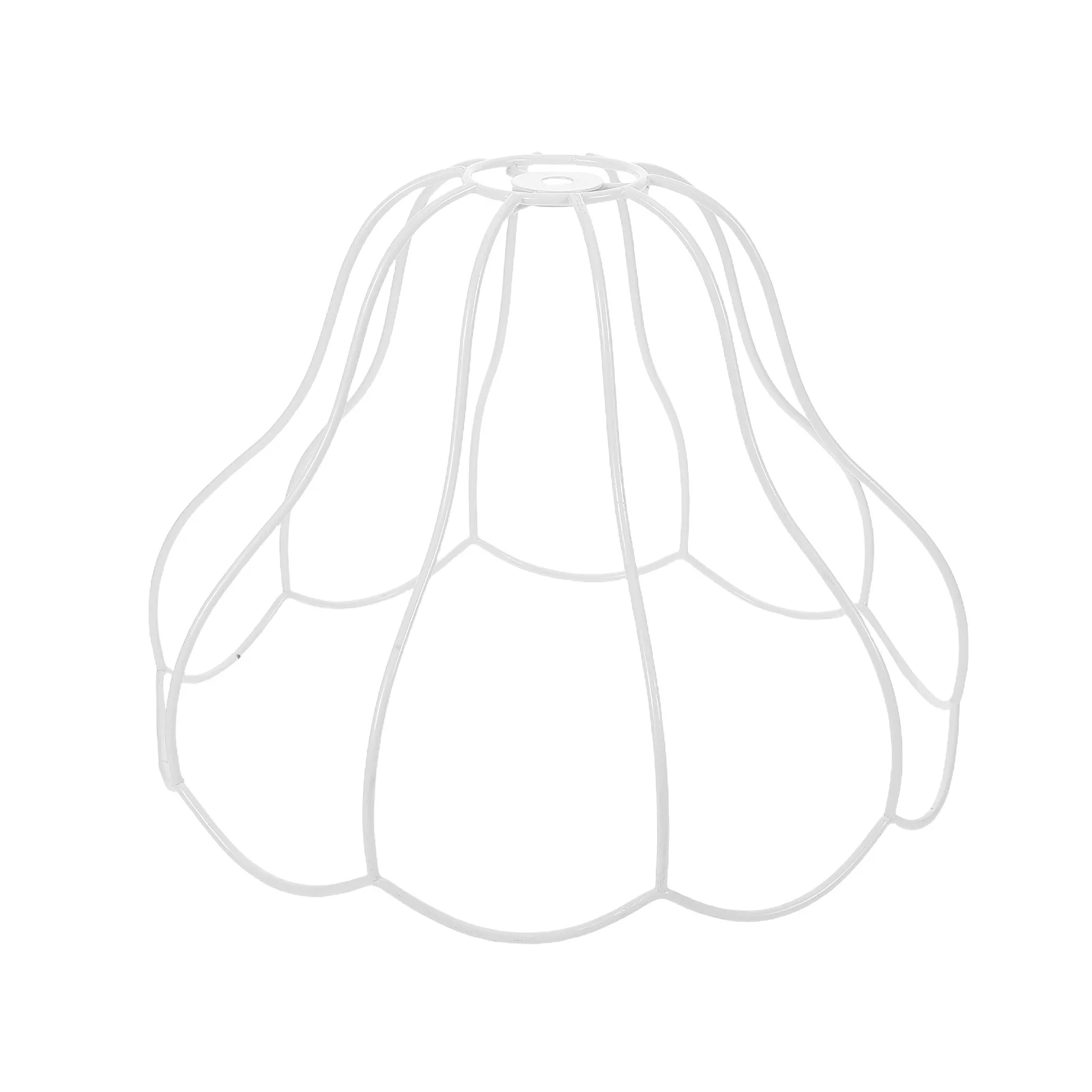 

Lamp Shade Frame DIY Metal Cage Elegant Table Pendant Lights Holder Classic Palace Style Iron Wire Lampshade Home Decor