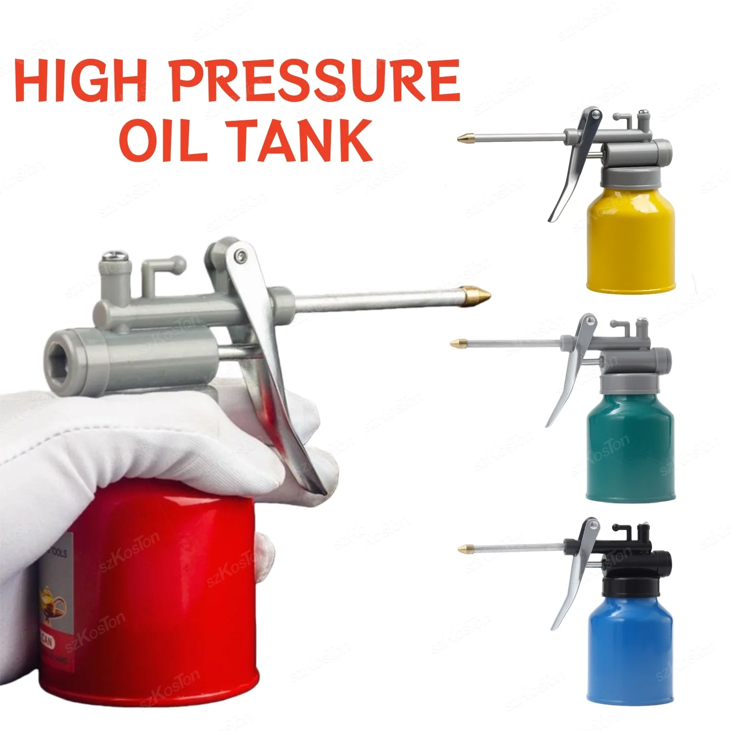 Boquilla de aceite de 250ml, bomba de pulgar, aceite engrasador, boquilla de aceite de lubricación, bomba de boquilla de alta presión, grasa engrasadora para herramientas de reparación de automóviles