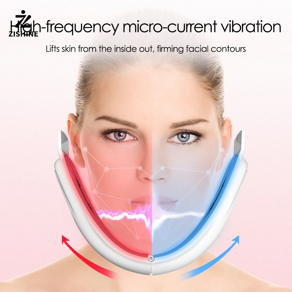 جهاز تنحيف الوجه الكهربائي الصغير من HotsellingEMS، مدلك Vface لرفع وشد الوجه، أداة تجميل لتنحيف الوجه وشدها
