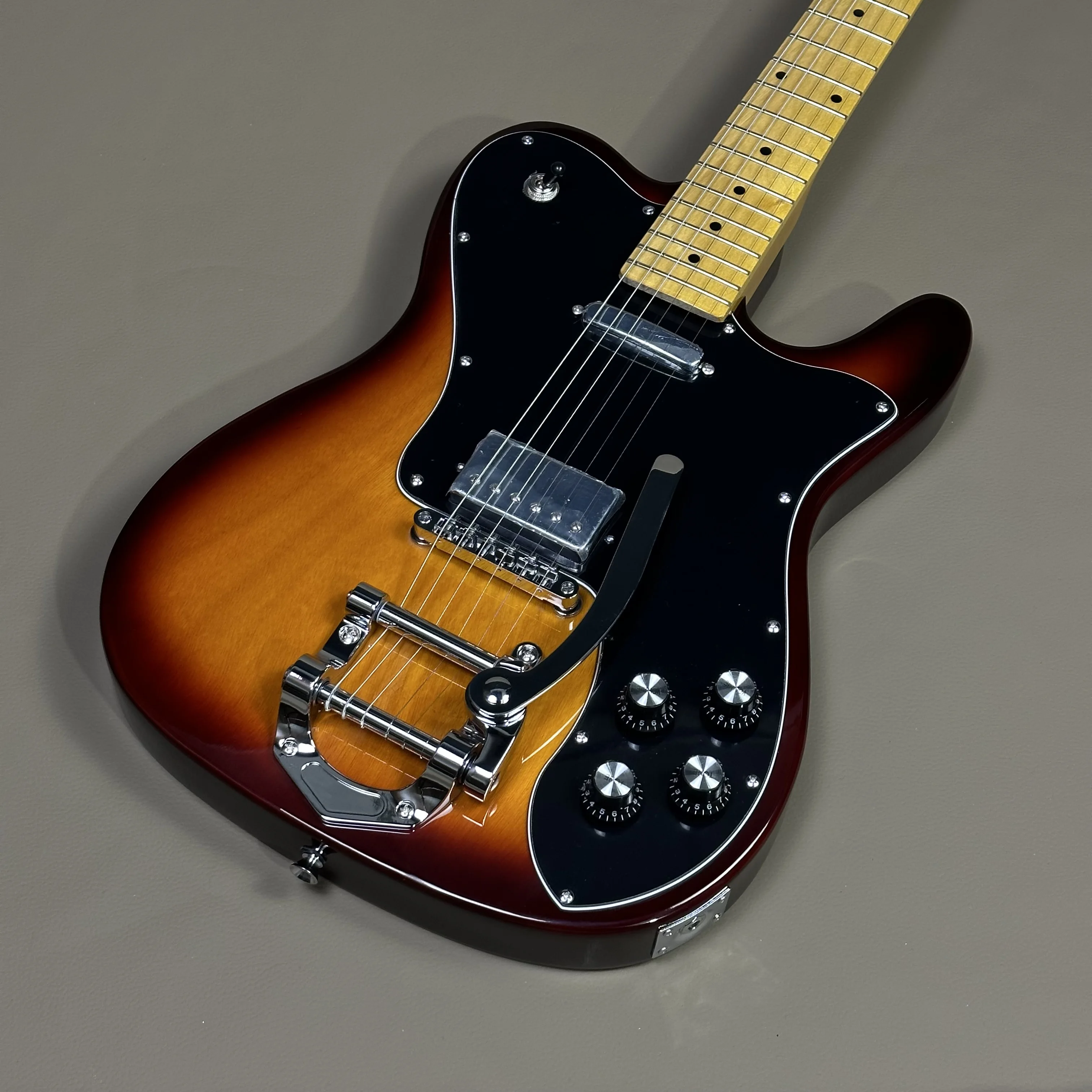 High quality TL vibrato Sunburst color Electric Guitar view 3