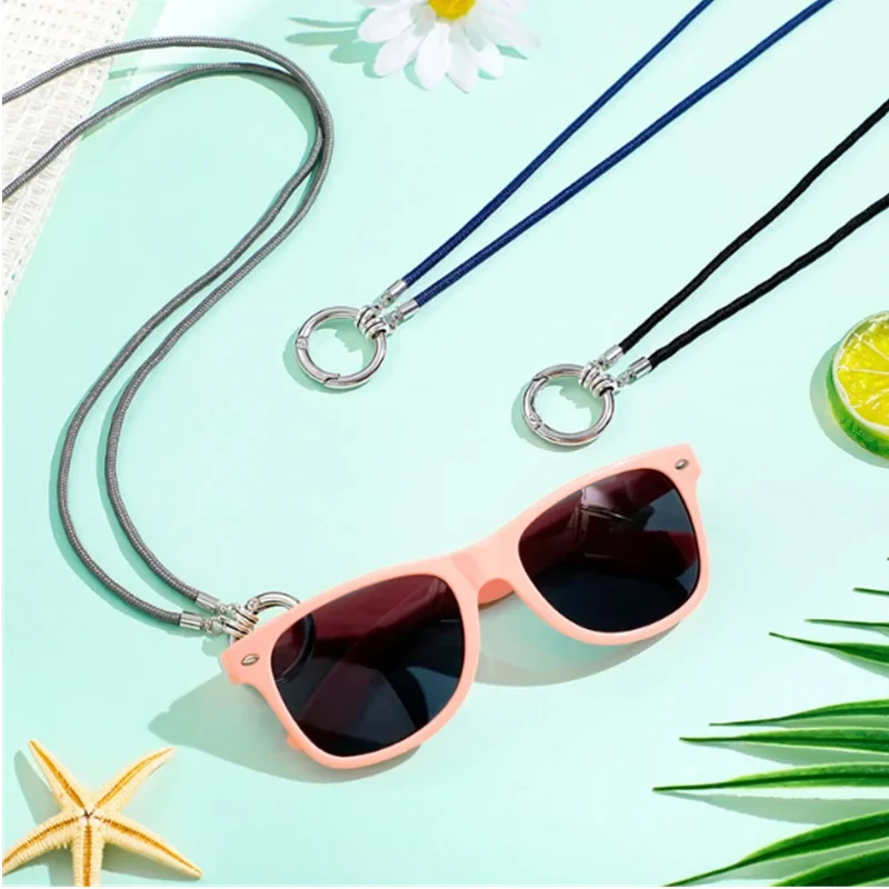Hanging Neck Clip For Glasses Women Men Portable Sunglasses Rope Eyeglasses Lanyard Retro Protection Cover Fashion