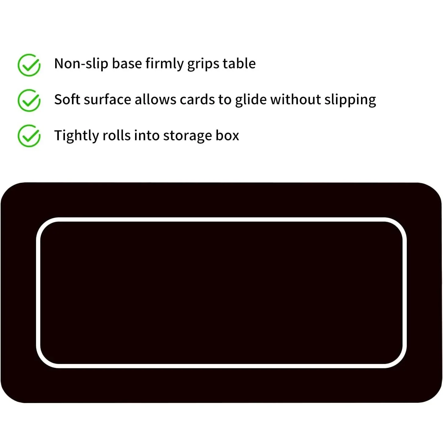 Alas Meja Karet Permainan Meja Poker Texas Hold 'em 120X60Cm, Alas Meja Pesta Permainan Multi Pemain, Alas Meja Poker Antiselip