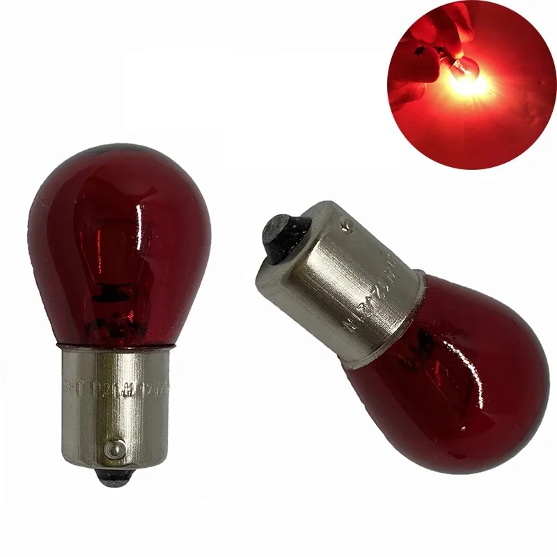 2pcs 1157 1156 Halogen Bulbs, P21/5W P21W BAY15D BA15S BAU15S 12V 21W Amber for Reverse Brake Stop Turn Signal DRL Lights view 3