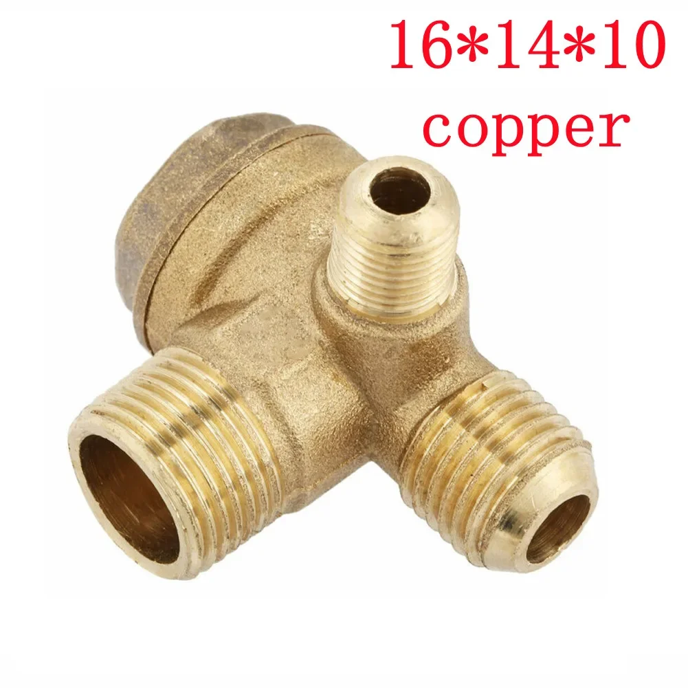 

Air compressor one-way valve check valve used to prevent air leakage check valve 16*14*10 pure copper 3-port accessories