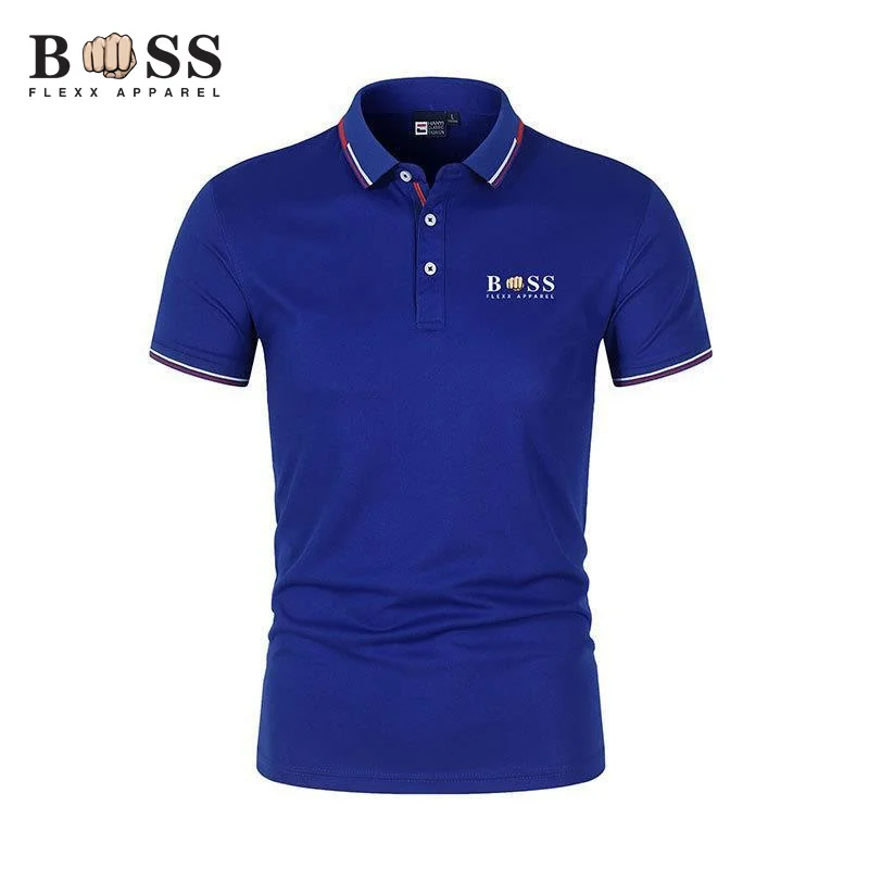 Men\'s short sleeved polo, business casual shirt, tight fitting, fashionable, summer novelty, 2024