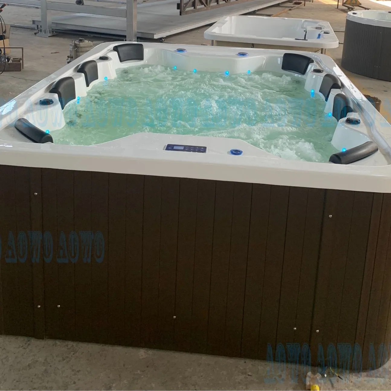 Villa de jardín Piscina grande al aire libre Jacuzzi Acrílico 8 personas Surf Jacuzzi Piscina de baño Spa Certificado UL