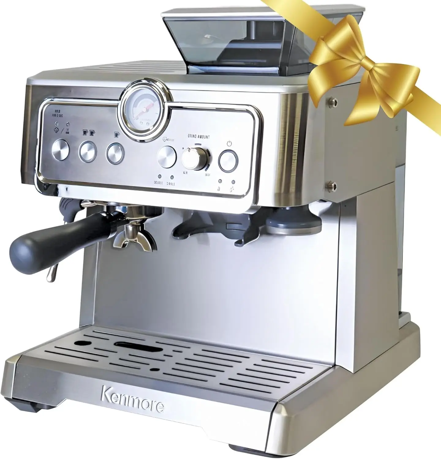 Espresso Machine With Grinder Milk 15 Bar Semi Automatic Espresso Coffee Maker Cappuccino Latte Home Barista Brushed Stainless S