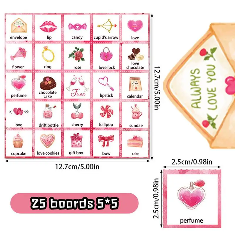 Valentine's Gathering Cards Game Interactive Multi-Player Valentine Game Cards Children Adults Entertainment Cards For Themed