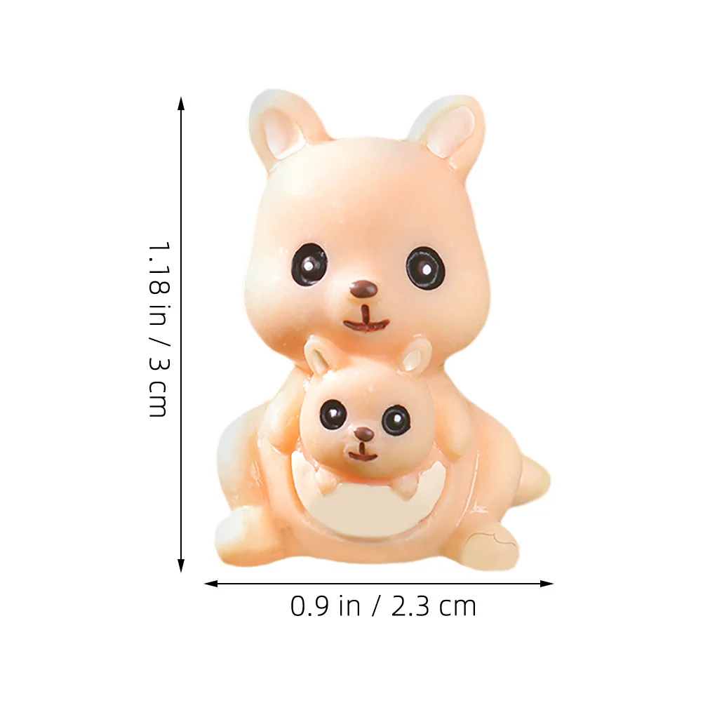 8 قطعة تماثيل صغيرة من الراتنج الكنغر ملحقات الحديقة الصغيرة للديكور الداخلي والخارجي حلي الحديقة الخيالية #3