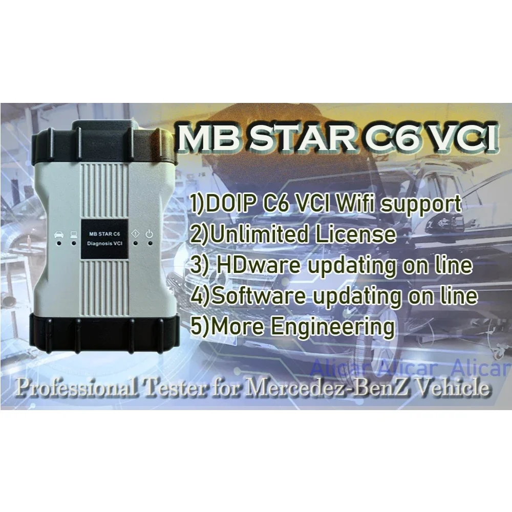 V03.2024 DOIP MB STAR C6 VCI forBenz car program engineering diagnostic unlimited license code DTS Vediamo Xen-y wis epc online