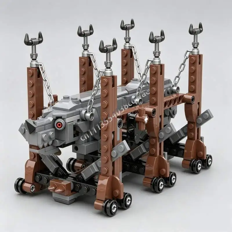 Image of 411-teiliges MOC Fantasy Belagerungsmaschinen-Modell, Individuelles DIY Kreatives Montage-Lernspielzeug, Sammlerstück und Geschenk-Baukasten