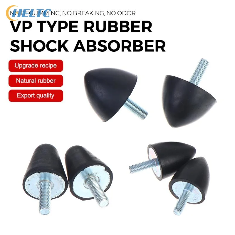 Conical Rubber Anti-Collision Buffer Pad VP Type 2pcs Shock Absorber Non Slip for Chair Leg Floor Protection Use
