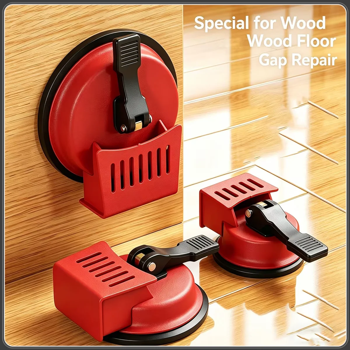 Wood Floor Gap Repair Suction Cup Thickened Rubber Anti-slip Shock Absorbing Labor Saving Multifunctional Floor Repair Tool