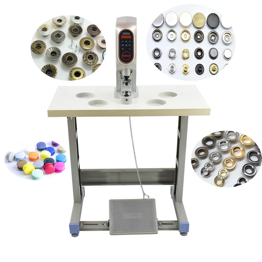 Garment Denim Horn Buttons and Rivets Button Attaching Sewing Machine of Metal Press Button Leather Belt Buckle Stapling Machine