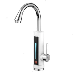 Stainless Steel Electric Water Heater Temperature Display Kitchen Tankless Instant Hot Water Faucet 3300W