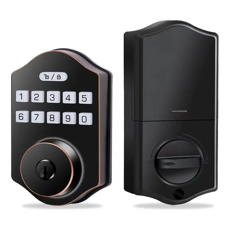 2026 + Keyless Entry Door Lock, Electronic Deadbolt with Keypad, Auto Front Door Lock, 100 Users Codes with Anti-Peeking