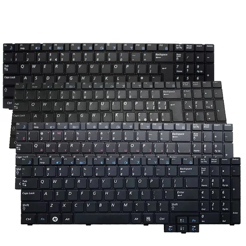 Klawiatura do laptopa US/UK/RU/IT/PO/FR/GR/SP/AR/TR do Samsung R517 R523 R525 R528 R530 R538 R540 R618 R620 R719 RV508 RV510 P580 — zdjęcie 2