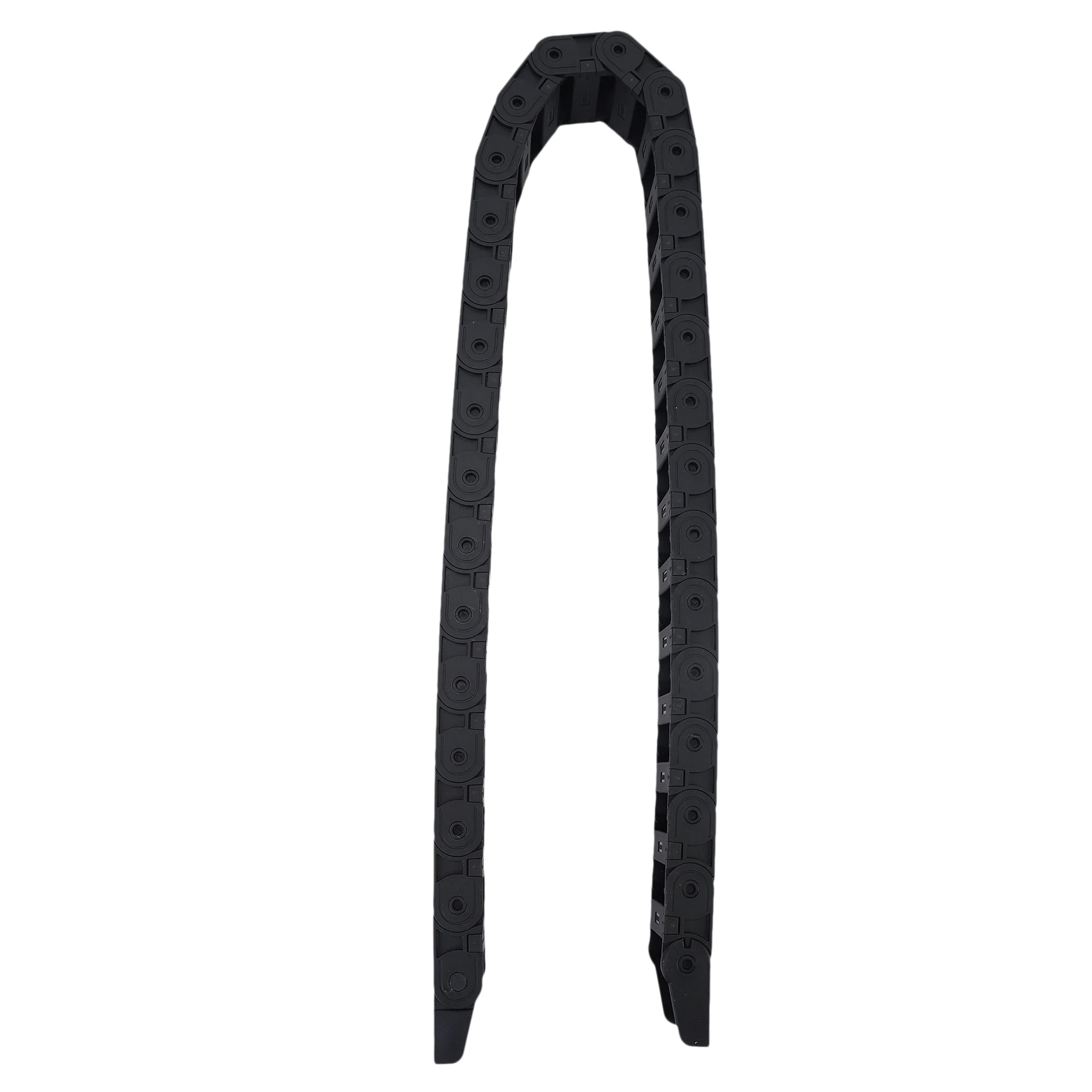 AB46-3X 18Mm X 37Mm Black Flexible Semi Enclosed Cable Drag Chain 1M 39.4Inch