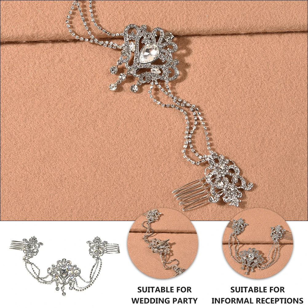 

Gorgeous Zinc Alloy Rhinestone Bridal Hair Comb For Wedding Parties And Informal Receptions Stylish Gift