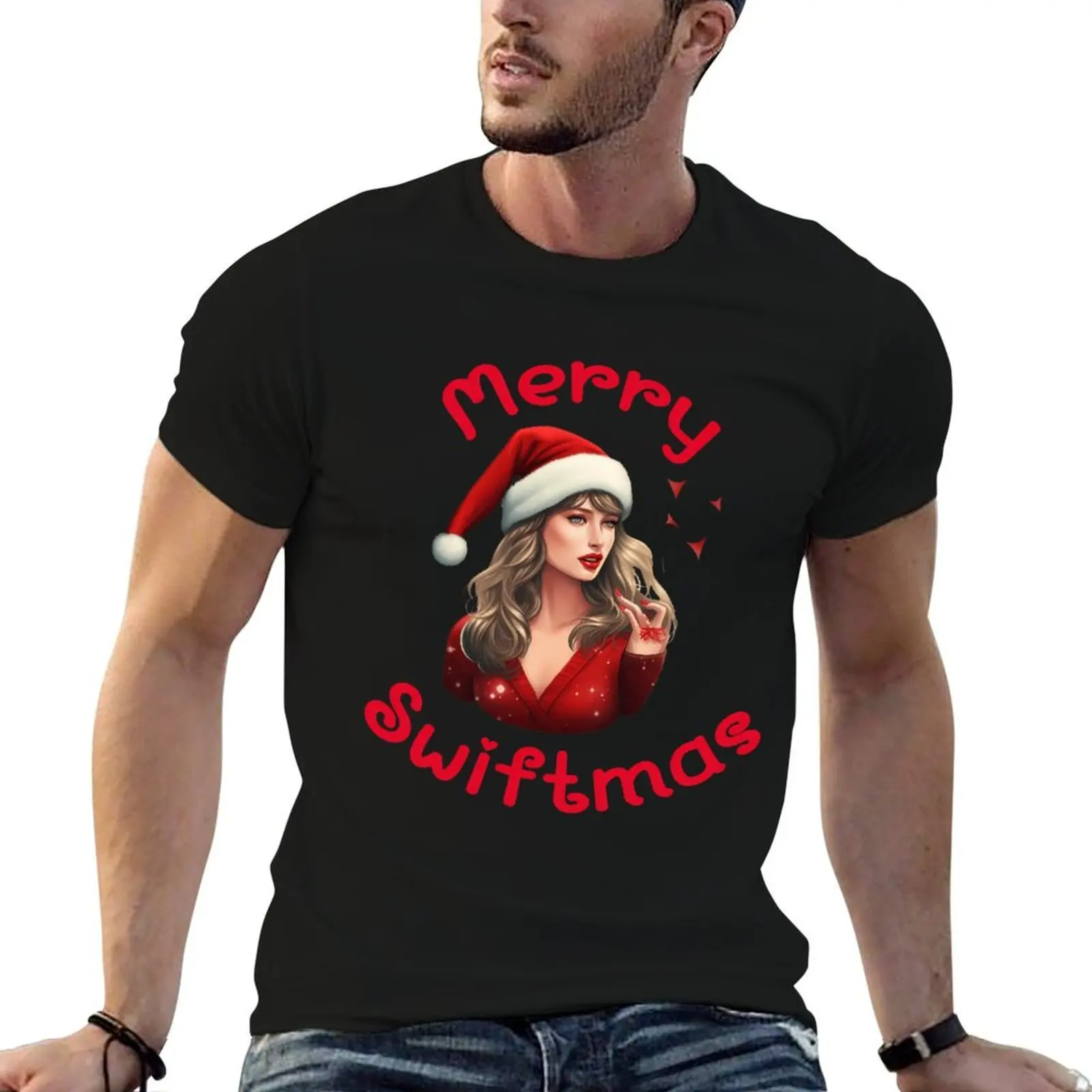 

Merry Swiftmas Xmas T-Shirt cotton t shirt pack man t shirt luxury t shirt for man T-Shirt