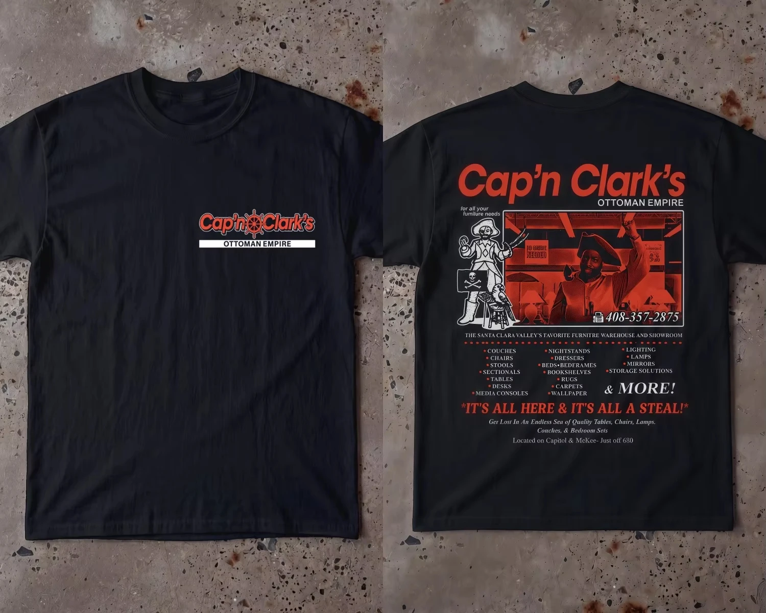 Hot Sale Cap'n Clark Backrooms Still Graphic Print T-shirt Men Women O-neck Cotton Streetwear Harajuku Fashion Tee Oversized Top