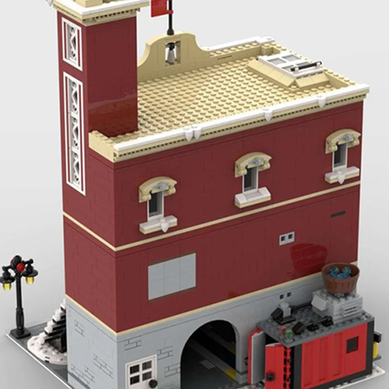 2886 قطعة MOC وحدات محطة إطفاء الشتاء وحدات نموذج اللبنات العمارة تجميع اللعب لتقوم بها بنفسك هدية الكريسماس الطوب الاطفال