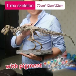 Large DIY Dinosaur Skeleton Toys Ornament Simulation T-Rex Model Jurassi Assembled Skeleton Park Fossilized Dragon for Kids Boys