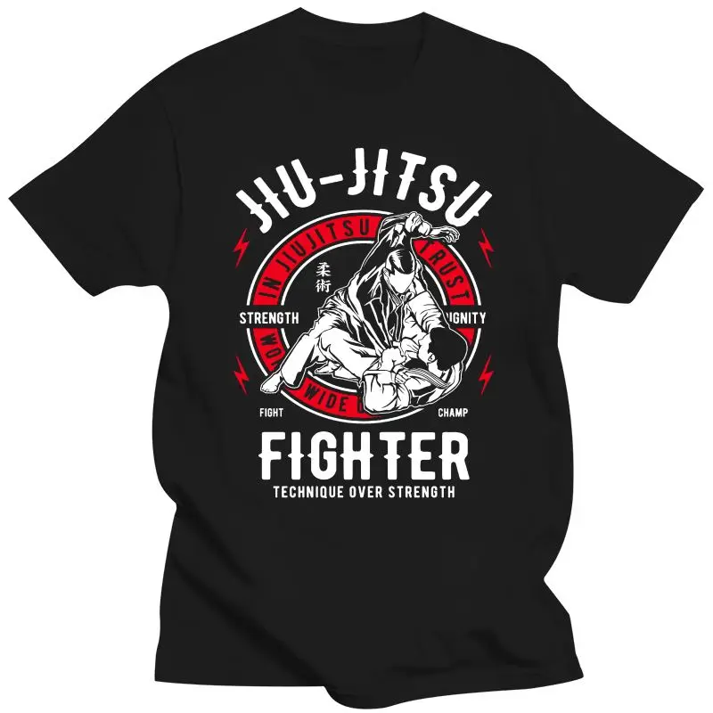 

Men Clothing In Jiu Jitsu We Trust Martial Arts T-shirt Fighter Adult Tshirt Fashion Design Men Fashion Cotton Print T Shirt