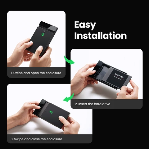 Корпус для жесткого диска UGREEN USB 3.1 - быстрая передача данных — фото устройства