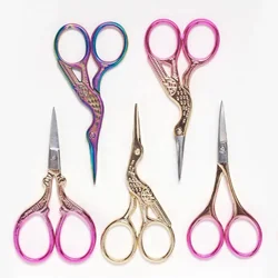 Retro Stainless Steel Beauty Scissors Makeup Grooming Eyebrow Trimmer Eyelash Nose Facial Hair Remover Nail Scissors Nail Tool