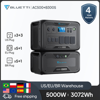 Bluetti AC500 + B300S EU Plug 5000W 3072Wh Home Battery Backup Power Station Pure Sine Wave Modular Home Backup LiFePO4 Battery