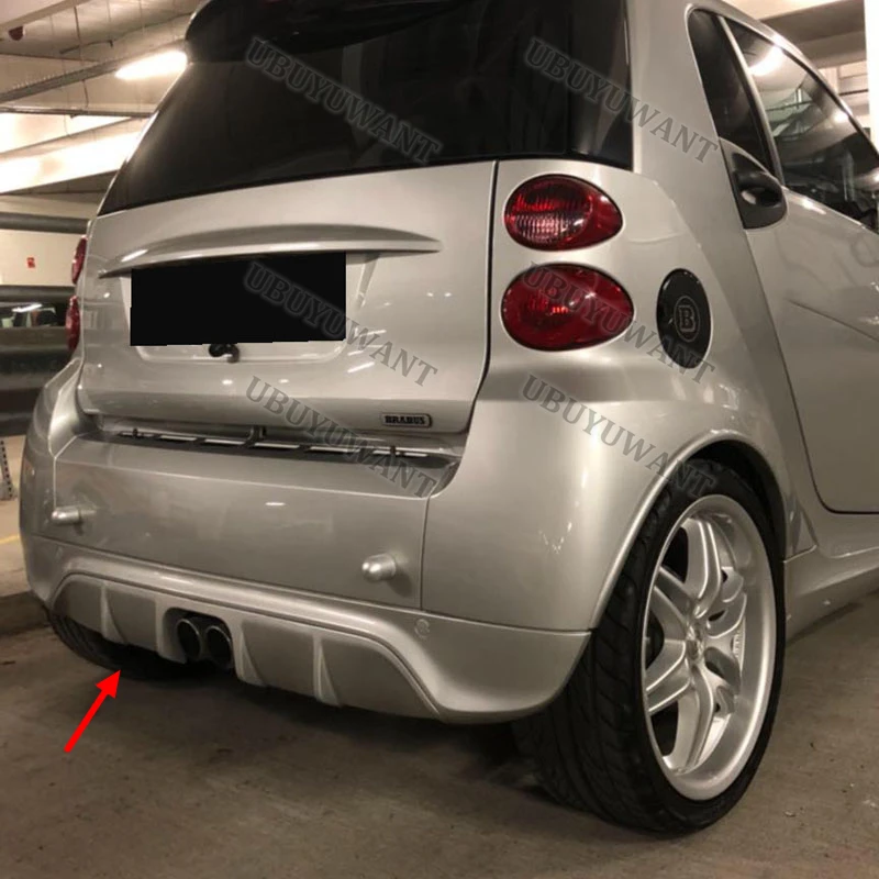 Passend für Benz Smart Fortwo 451, PP-Material, Heckstoßstange, Diffusor, Lippenspoiler, Autorennen, Schürze, Lippenkörper-Set