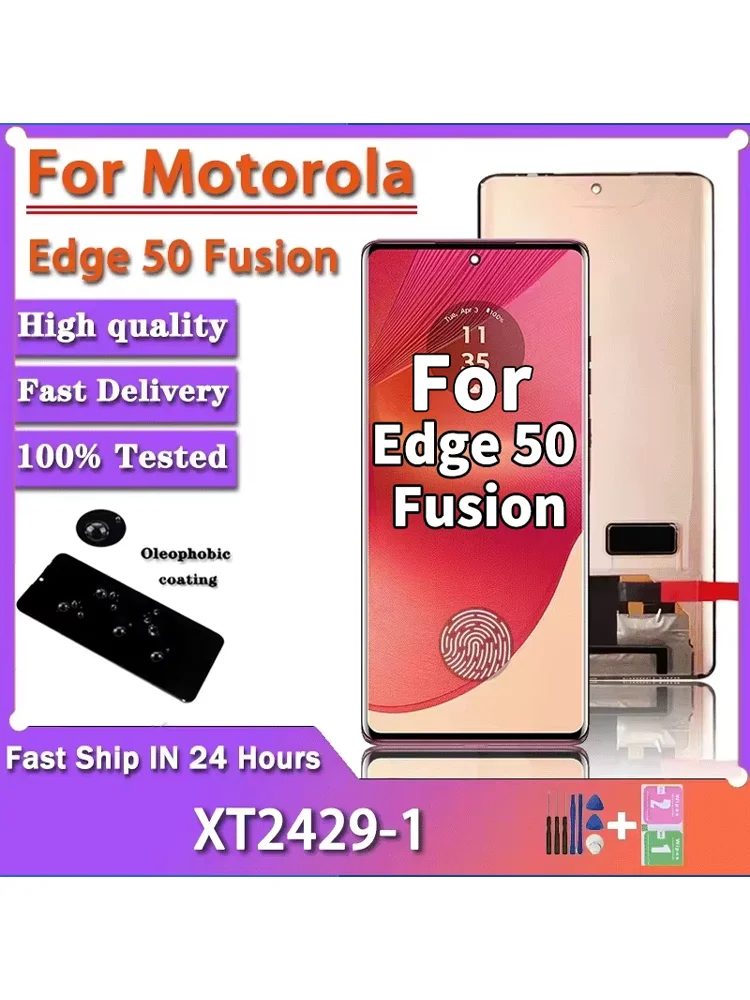 6,7-calowy wyświetlacz AMOLED LCD do telefonu Motorola Edge 50 Fusion, w tym panel dotykowy i digitizer. — zdjęcie produktu 7