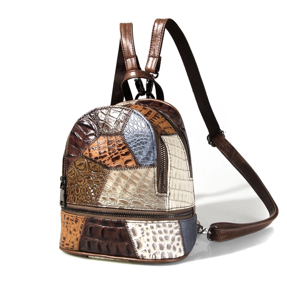 

Genuine Leather Women’s Bag Multicolour Luxury Designer Shoulder Bag School Fashion Cow Leather Backbags for Women