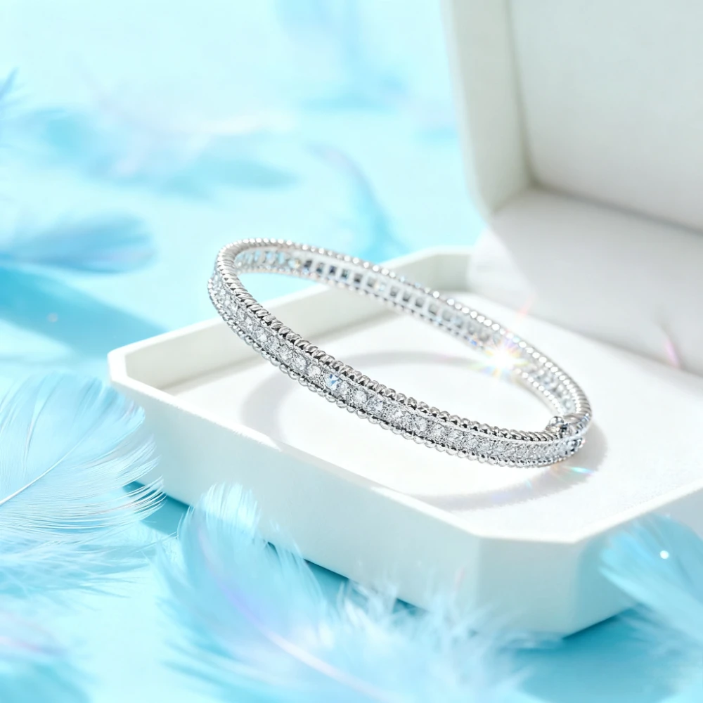 

Модные ювелирные изделия, 2 мм, полный муассанит, браслет с бриллиантами, сертификат GRA, браслет с покрытием, роскошные ювелирные изделия, подарок