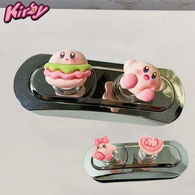 Kirby Cartoon Toilet Switch Buttons for Bathroom Decorations Kawaii Toilet Flush Button Booster Home WC Accessories Gifts