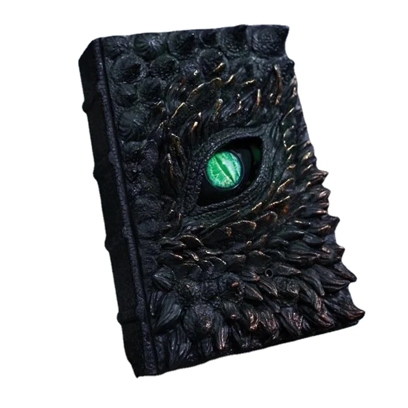 Unique 3D Dragon Cover Notebook Magic Resin Hand Account Book 3D Dragon Relief Diary Book  Halloween Easter Gift A5 Size