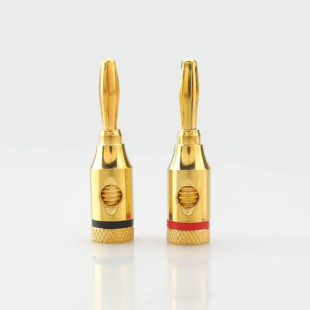 Wysokiej jakości pozłacana wtyczka bananowa przewód głośnikowy złącze typu jack