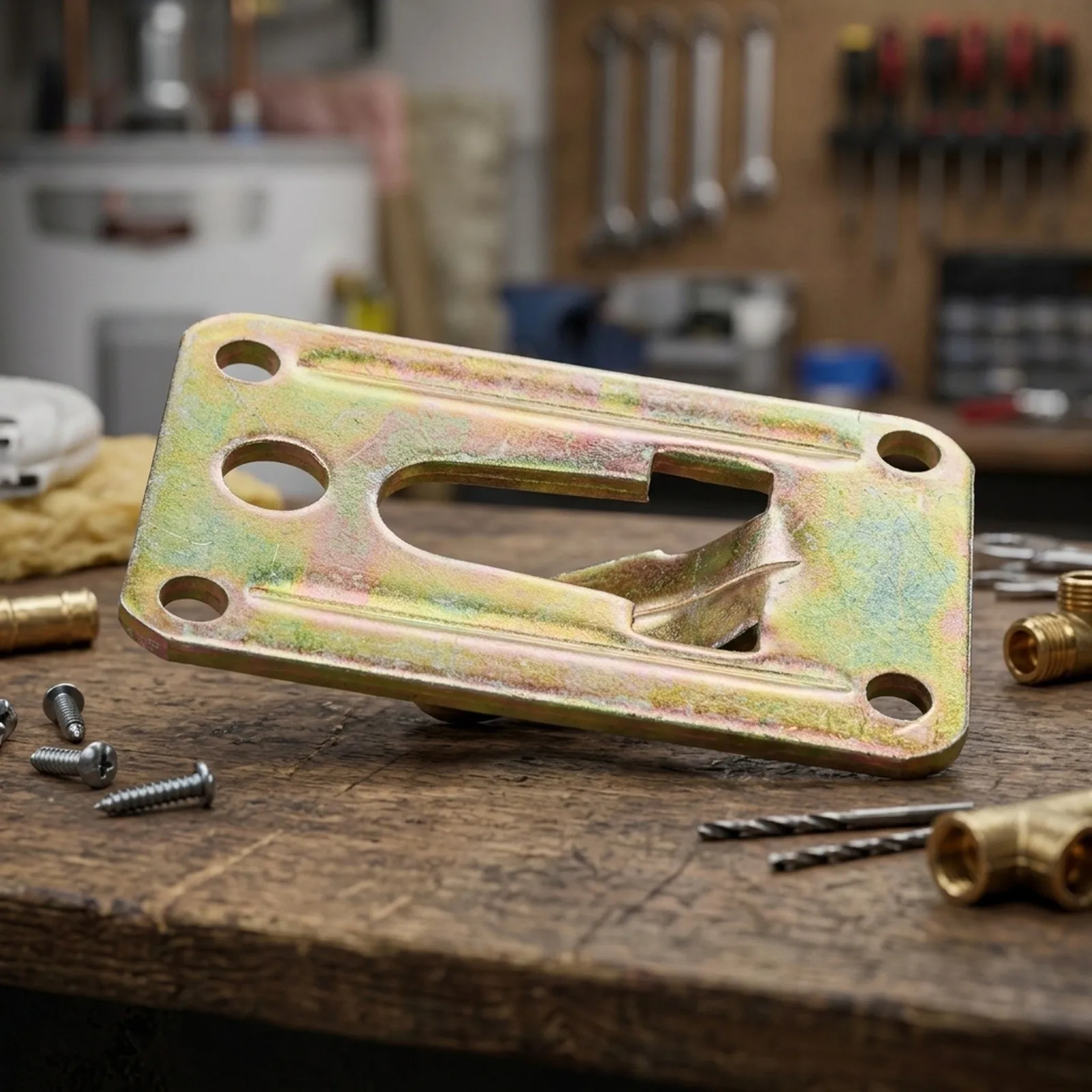 Duty Water Heater Hanging Plate Riveted Round Hook Bracket Hole Design For Electric Water Heater Secure Wall Mountin
