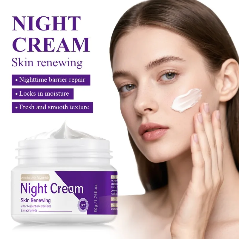 

Niacinamide Night Cream with Peptides and Moisturizing Complex Whitening Shrinking Moisturizing Deep Hydration Women Skin Care