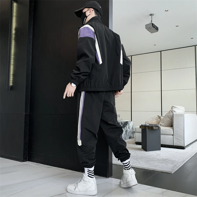 Casual 2024 Spring Autumn Tracksuit Streetwear Jacket Full Pants Two-Piece Men\'s Set Sports Suit Jogger Top Sets Clothing