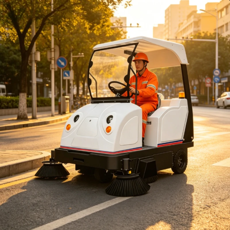 New Electric Road Sweeper for Municipal Street/Factory/Industrial Area Cleaning - Road Cleaning Machine Street Sweeper Truck