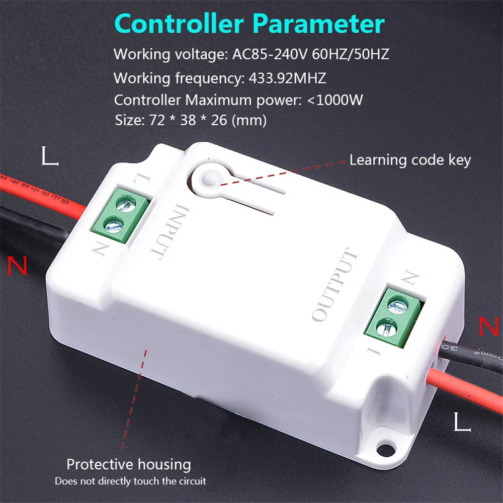 GERMA-interruptor de luz inteligente inalámbrico, Panel de pared con Control remoto, receptor de relé, 433 V, ventilador de lámpara Led para el hogar, RF 86, 220 Mhz