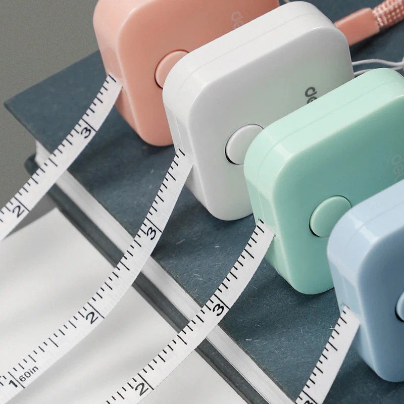 1.5M/60inch Mini Tape Measure Double Scale Measuring Waist Bust Leather Tape Measure Clothes Measuring Tape Telescopic Ruler