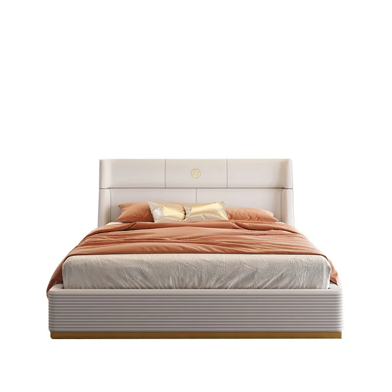 

Nordic leather Italian light luxury 1.8 meters master bedroom marriage bed
