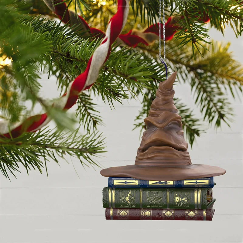 2022 New European Retro Sounding Magic Hat Book Decoration Souvenir Christmas Tree Cartoon Home Hanging Ornament Resin Crafts