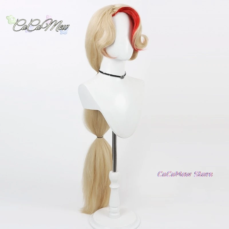 Charlie Morningstar Wig Anime Cosplay Women Long Yellow Hair Charlie Cosplay Highlight Dyeing Hair Free Wig Cap
